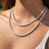 Moissanite Tennis Chain Silver