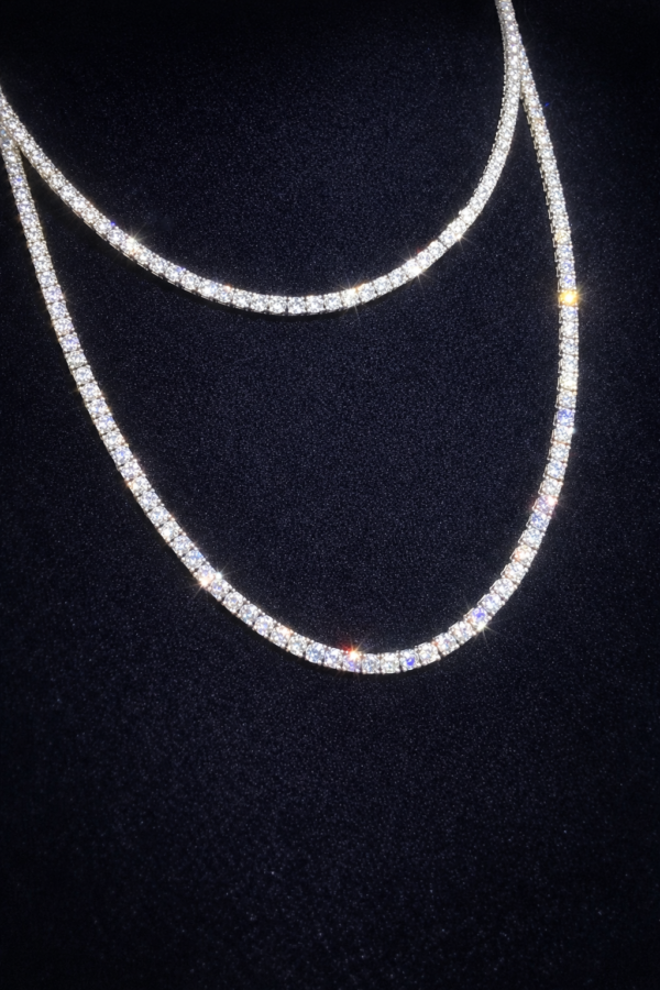 Moissanite Tennis Chain Silver