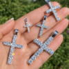 Moissanite Silver Cross Pendant