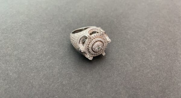 Moissanite Crown Ring Silver