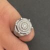 Moissanite Crown Ring Silver