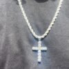 Moissanite Silver Cross Pendant