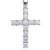 Moissanite Silver Cross Pendant