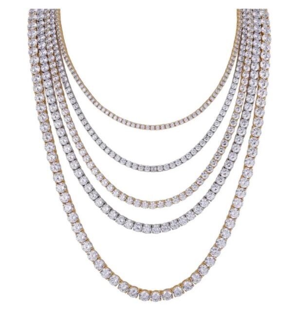 Moissanite Tennis Chain Silver