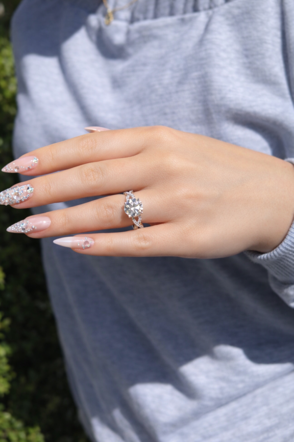 Moissanite Infinity Ring
