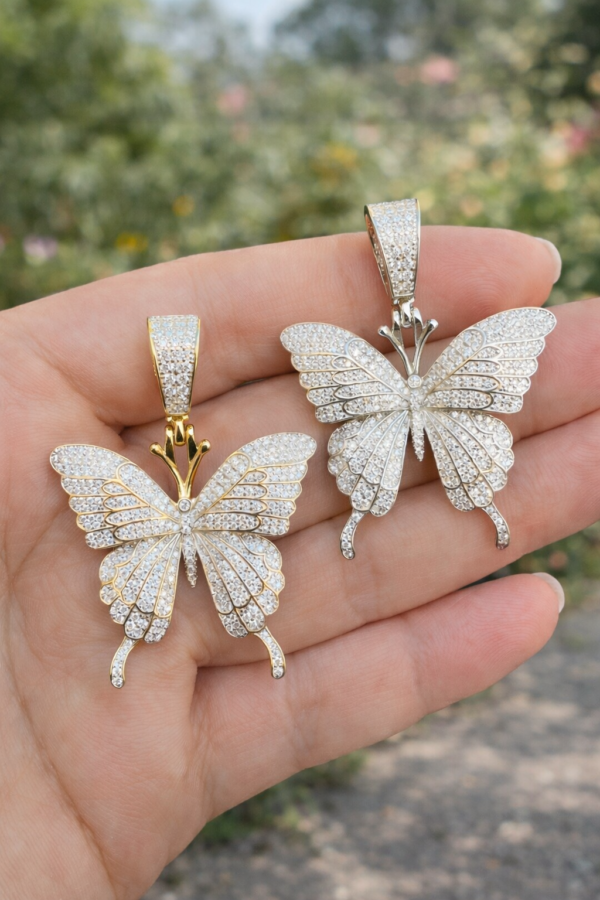 Butterfly Moissanite Pendant