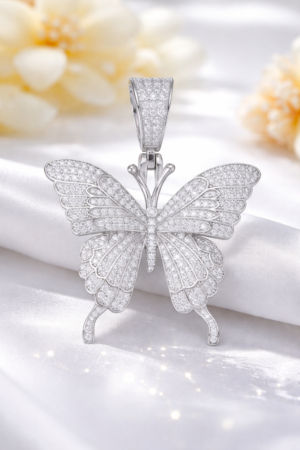 Butterfly Moissanite Pendant