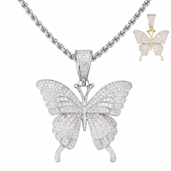 Butterfly Moissanite Pendant