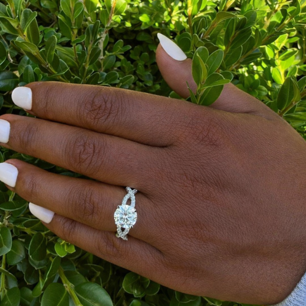 Moissanite Infinity Ring