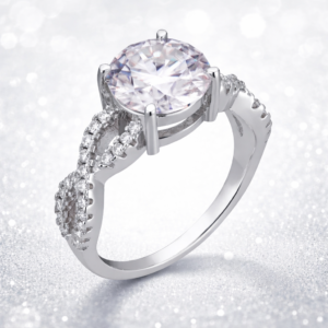 Moissanite Infinity Ring