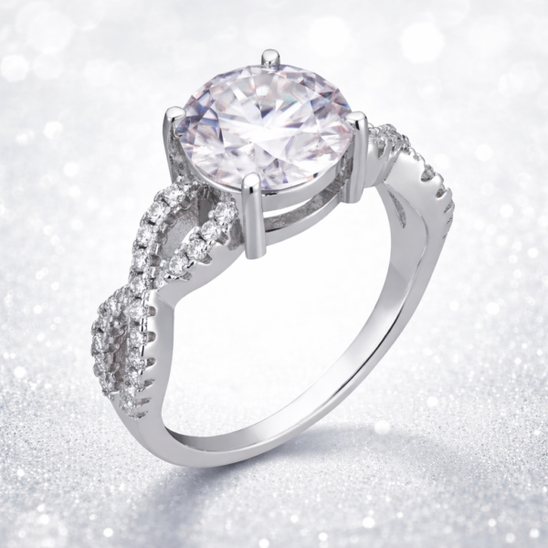 Moissanite Infinity Ring