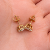 14K Yellow Gold Stud Earrings