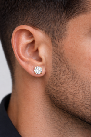 14K Yellow Gold Stud Earrings